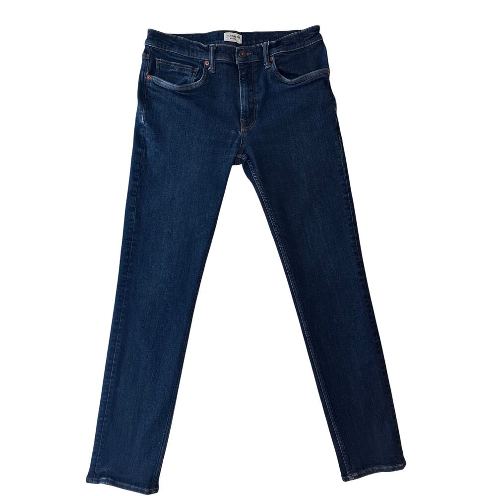 The Rising Sun Mfg Co. Men's Slim Fit 34x32 Selvage Dark Wash Stretch